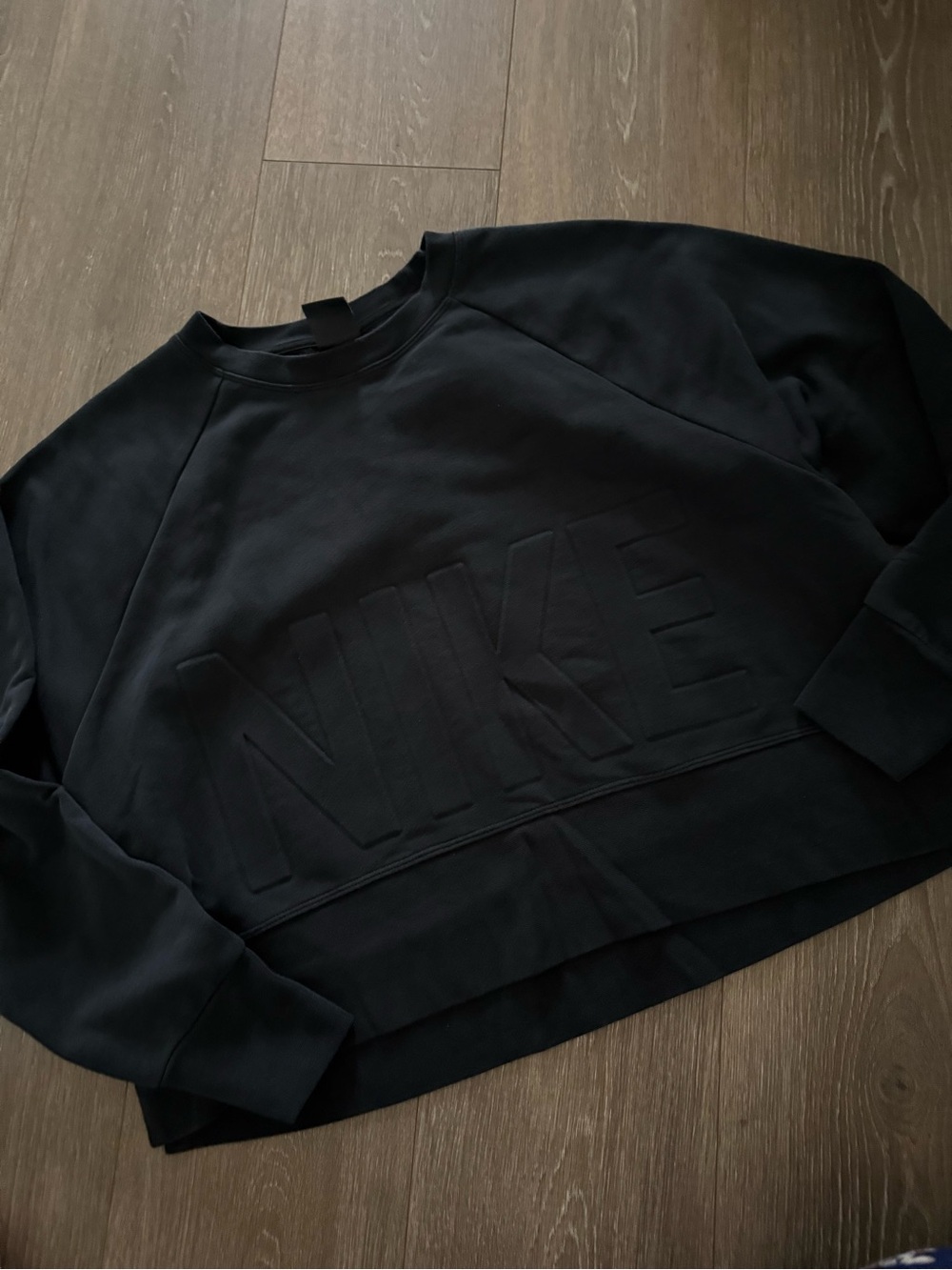 Nike Black Cropped Sweatshirt
